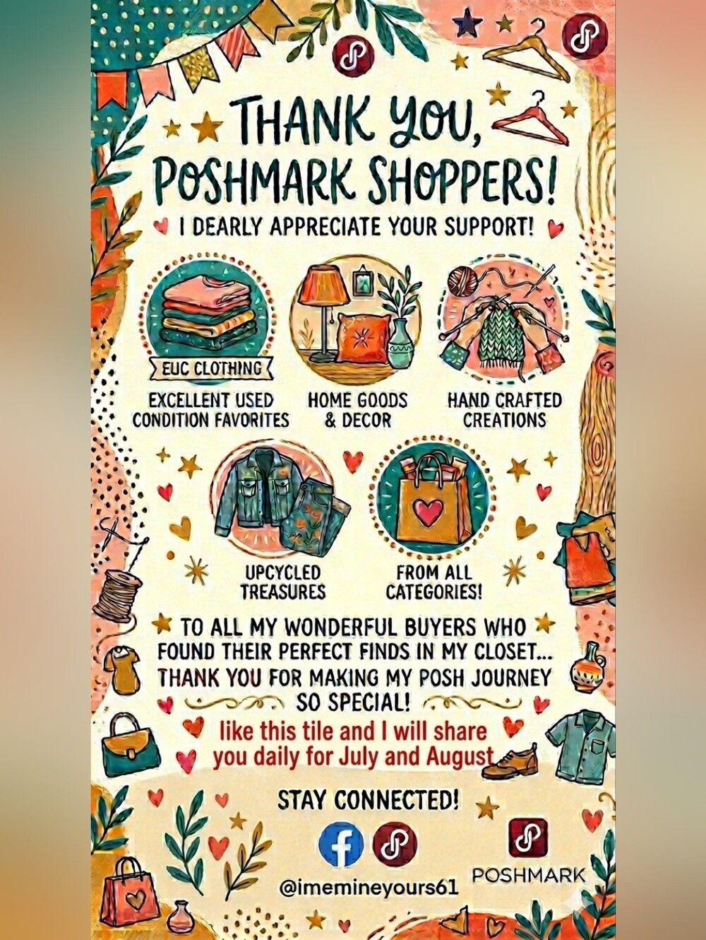 List Closed --- SHOPPER APPRICIATION SHARES - Thank You Poshmark Shoppers! ♥️♥️